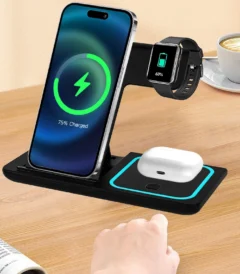 3 in 1 Wireless Charger Wireless Charging Dock for iPhone Apple Watch and Airpod