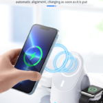New 3-in-1 Magnetic Wireless Charger - Foldable, Compact & Fast Charging
