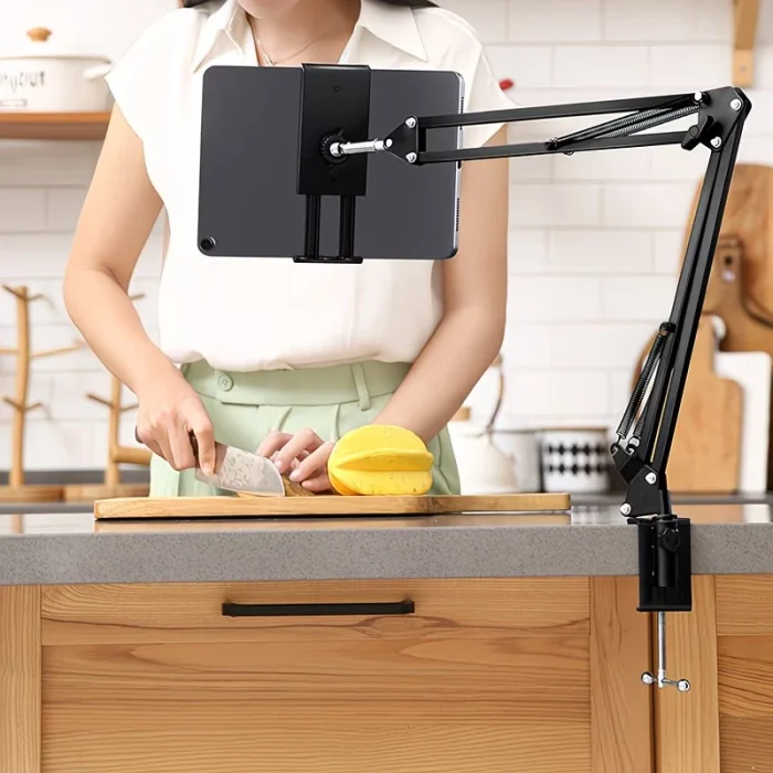 360° Long Arm Lazy Tablet Stand iPad Phone Holder Mount Clamp Bed Table Overhead - Image 3