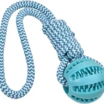 DOG BALL ON A ROPE CHEW TOYS INTERACTIVE TOY ROPE BALL STRONG COTTON TOYS PUPPY