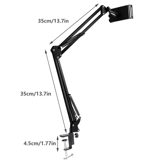 360° Long Arm Lazy Tablet Stand iPad Phone Holder Mount Clamp Bed Table Overhead - Image 6